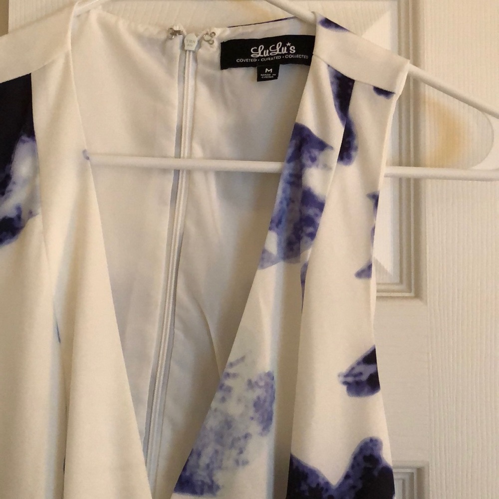 Black purple and white lulu dress - Picture 3 of 3
